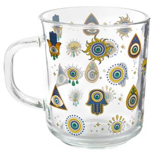 Caneca Olho Grego 250ml em Vidro Cascavel