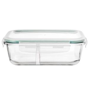 Pote Hermético C/ Divisória 1040ml em Vidro Kehome