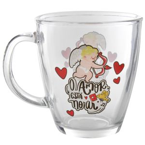 Caneca Amor 330ml em Vidro Kehome