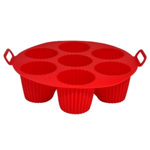Forma P/ Airfryer Redonda C/ Divisória 20cm em Silicone Unihome