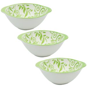 Jogo de Bowls Estampado 3 Peças em Cerâmica Lila Cosméticos