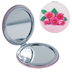 Espelho De Bolso Flores 7cm em Plástico Imporiente
