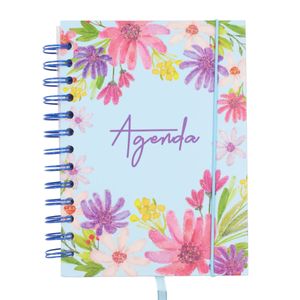 Agenda Permanente Flores 13,7x19cm em Papel Interponte