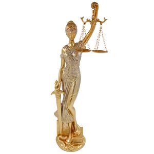 Dama da Justiça C/ Glitter Decorativo 42x13cm em Resina Youbai