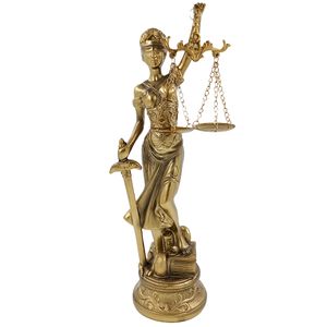 Dama Justiça Decorativo 31x9cm em Resina Youbai