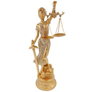 Dama da Justiça C/ Glitter Decorativa 31x9cm em Resina Youbai