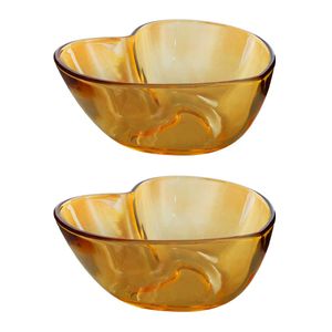 Jogo De Bowl Coração 2 Peças 280ml em Vidro Lila Home