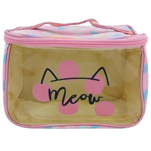 Nécessaire Gatinho C/ Alça 21x14,5cm em Poliéster Rubys