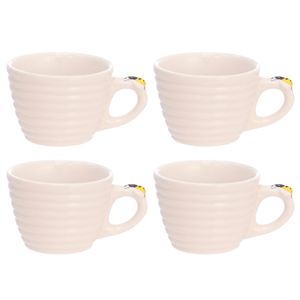 Jogo de Xícaras Bee 4 Peças 90ml em Porcelana Hauskraft