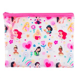 Estojo Slim Princesas 21x17cm em PVC Taimes