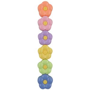 Jogo Marca Texto Flor 5 Cores em Plástico Wincy
