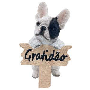 Bichinho C/ Placa Decorativo 13x11cm em Resina Youbai