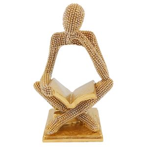 Mulher Leitura Decorativa 14x9cm em Resina Youbai