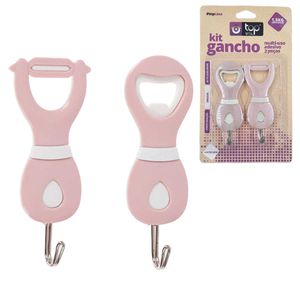 Kit Gancho Multiuso 2 Peças em Plástico Top Útil