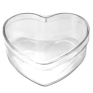 Porta Vela Coração Decorativo 7,9x3,8cm em Vidro Freecom