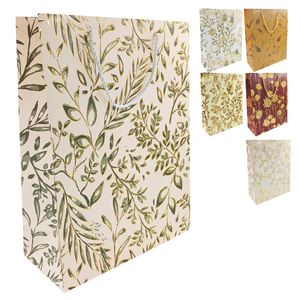 Sacola P/ Presente Folhas 28x37cm em Papel Tokyo Design