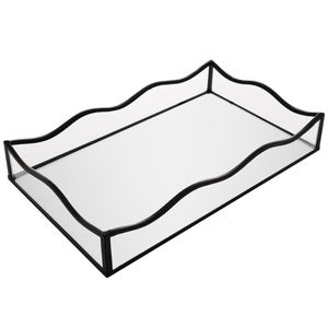 Bandeja Espelhada Ocean 20x30cm em Metal Lyor