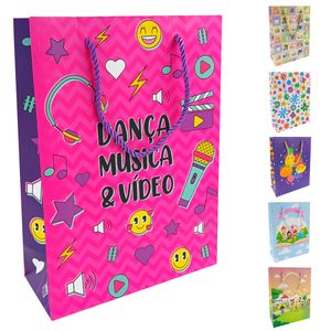Sacola P/ Presente Infantil 19,4x27cm em Papel Tokyo Design