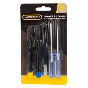 Kit Ferramentas 5 Peças em Metal Merrick