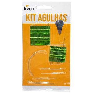 Kit Agulhas 27 Peças em Metal Livon