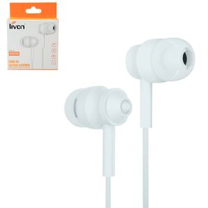Fone de Ouvido Estéreo C/ Microfone em Plástico Livon