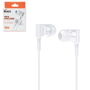 Fone de Ouvido Estéreo C/ Microfone em Plástico Livon