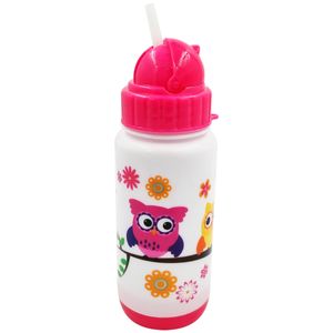 Garrafa Infantil C/ Canudo 280ml em Plástico Fu Xing
