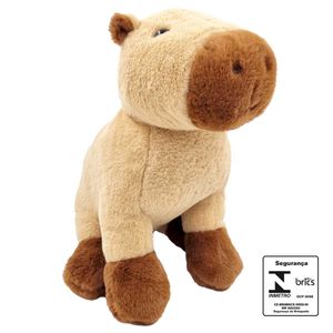 Capivara de Pelúcia 25cm em Poliéster Fizzy
