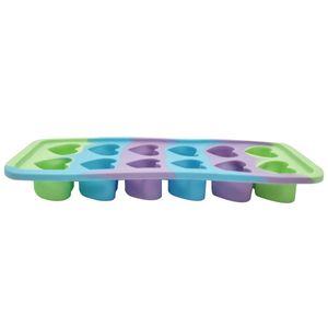 Forma de Gelo Color Coração 23,5x9,3cm em Silicone Fu Xing