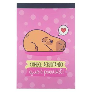 Caderno de Anotação Capivara 21cm em Papel Fu Xing