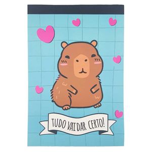 Caderno de Anotação Capivara 21cm em Papel Fu Xing