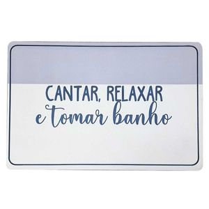 Tapete Retangular Decorativo 58x38cm em Borracha Fu Xing