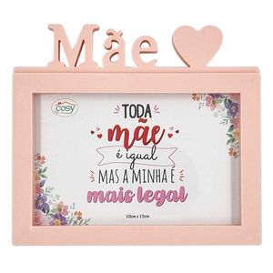 Porta Retrato Mãe Decorativo 10x15cm em Plástico Fu Xing
