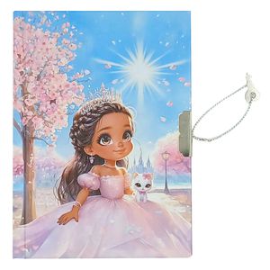 Diário Princesas C/ Cadeado 11x15cm em Papel Sanxia