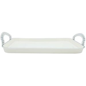 Bandeja Retangular C/ Alça 21,5x32,5cm em Plástico FWB