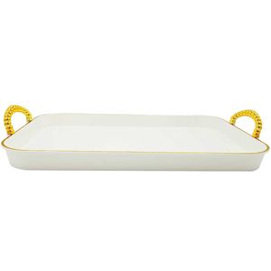 Bandeja Retangular C/ Alça 30,5x41,7cm em Plástico FWB