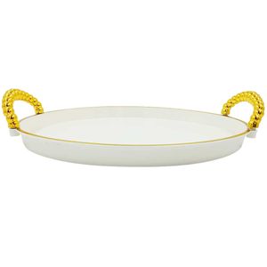 Bandeja Redonda C/ Alça 27,5cm em Plástico FWB