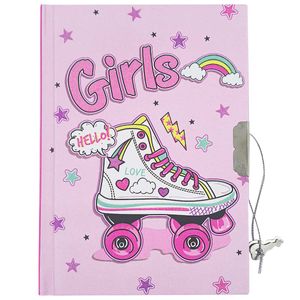 Diário Girls C/ Cadeado 13x18cm em Papel Sanxia