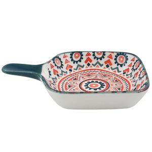 Mini Petisqueira Decorativa 12,5x8,5cm em Porcelana Pracaza
