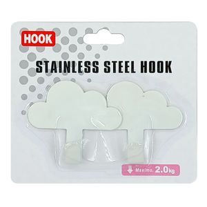 Gancho Nuvem 2 Peças 15x13cm em Aço Inox Megagift