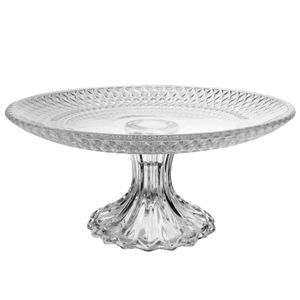 Prato P/ Bolo Roman 25x25cm em Cristal Lyor