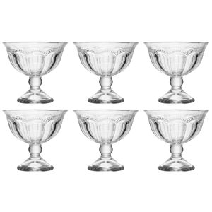 Jogo Taças P/ Sobremesa Belle Epoque 6 Peças 180ml em Vidro Lyor