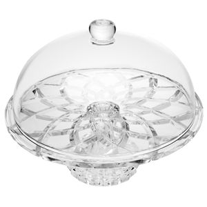 Boleira Deli Diamond C/ Tampa 30x23,5cm em Vidro Lyor