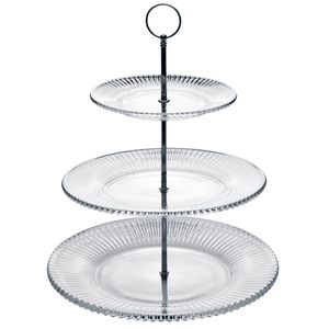 Porta Doces Renaissance C/ 3 Andares 35,5cm em Cristal Lyor