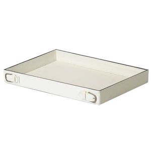 Bandeja Retangular Marfim 43,5x30,5cm em MDF Paramount