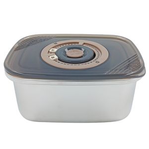 Pote Hermético Retangular 1000ml em Aço Inox Imporiente