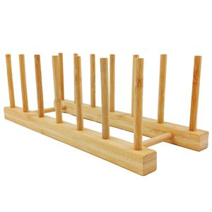 Escorredor de Louça C/ 7 Divisórias 10,5cm em Bambu Kehome