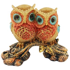 Corujas Decorativas 8x10cm em Resina Youbai
