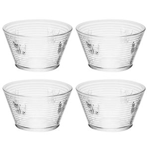 Jogo de Bowls Lines Butterfly 4 Peças 10x6cm em Vidro Wolff