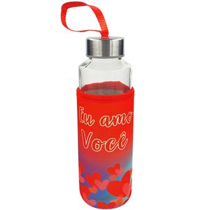Garrafa Amor C/ Alça 400ml em Vidro Interponte